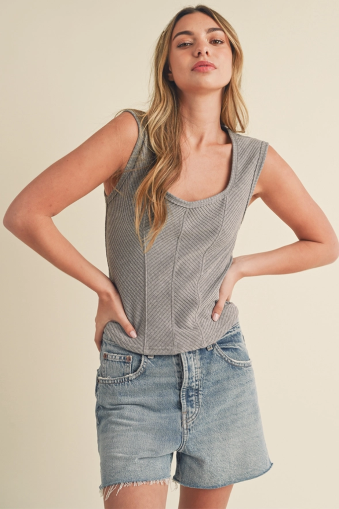 Aemi & Co Sweetheart Neck Tank Top