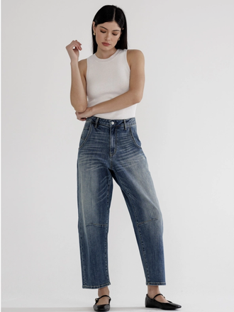 Mica Denim Super High Ankle Barrel-Leg Jeans Mica Denim Super High Ankle Barrel-Leg Jeans