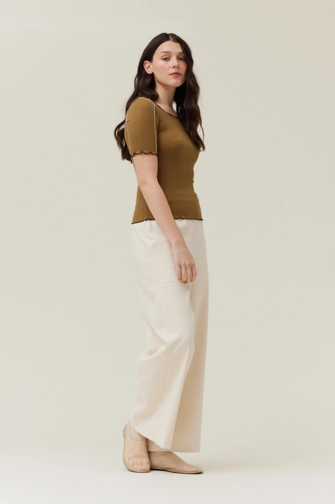 Grade and Gather Contrast Merrow Rib Tee
