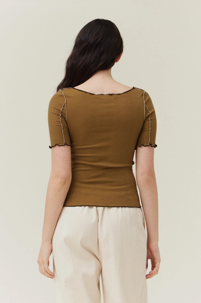Grade and Gather Contrast Merrow Rib Tee