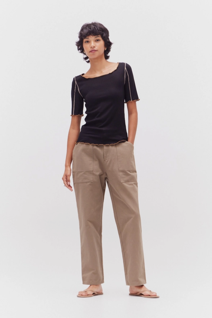 Grade and Gather Contrast Merrow Rib Tee
