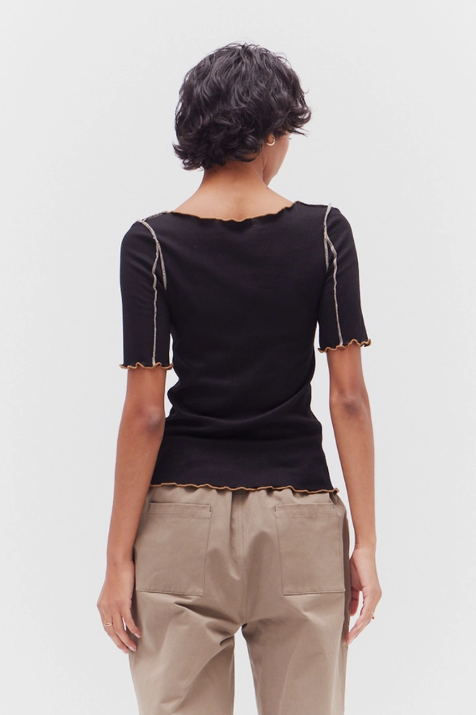 Grade and Gather Contrast Merrow Rib Tee