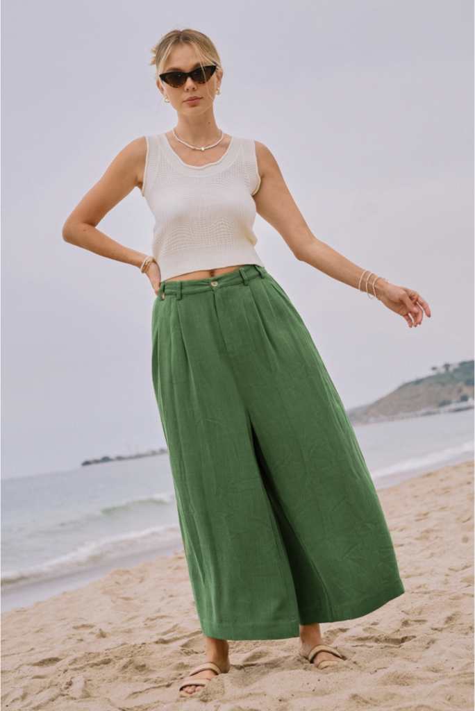 Oddi Acid Washed Cotton Palazzo Pants