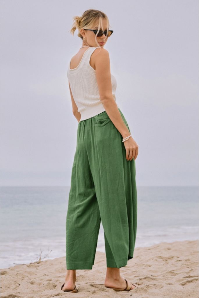 Oddi Acid Washed Cotton Palazzo Pants