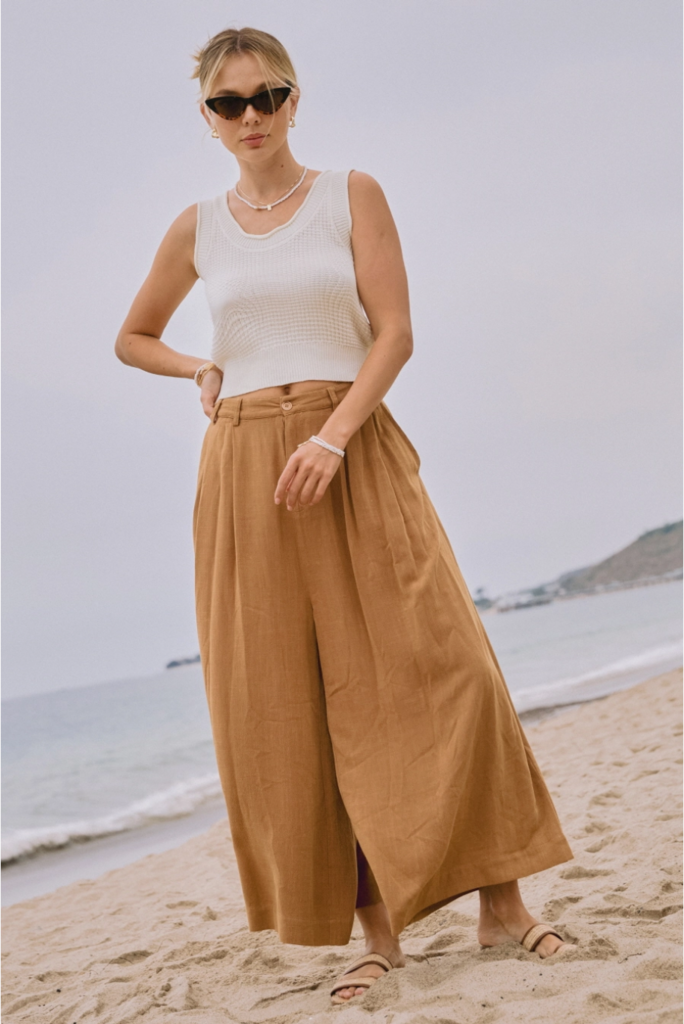 Oddi Acid Washed Cotton Palazzo Pants