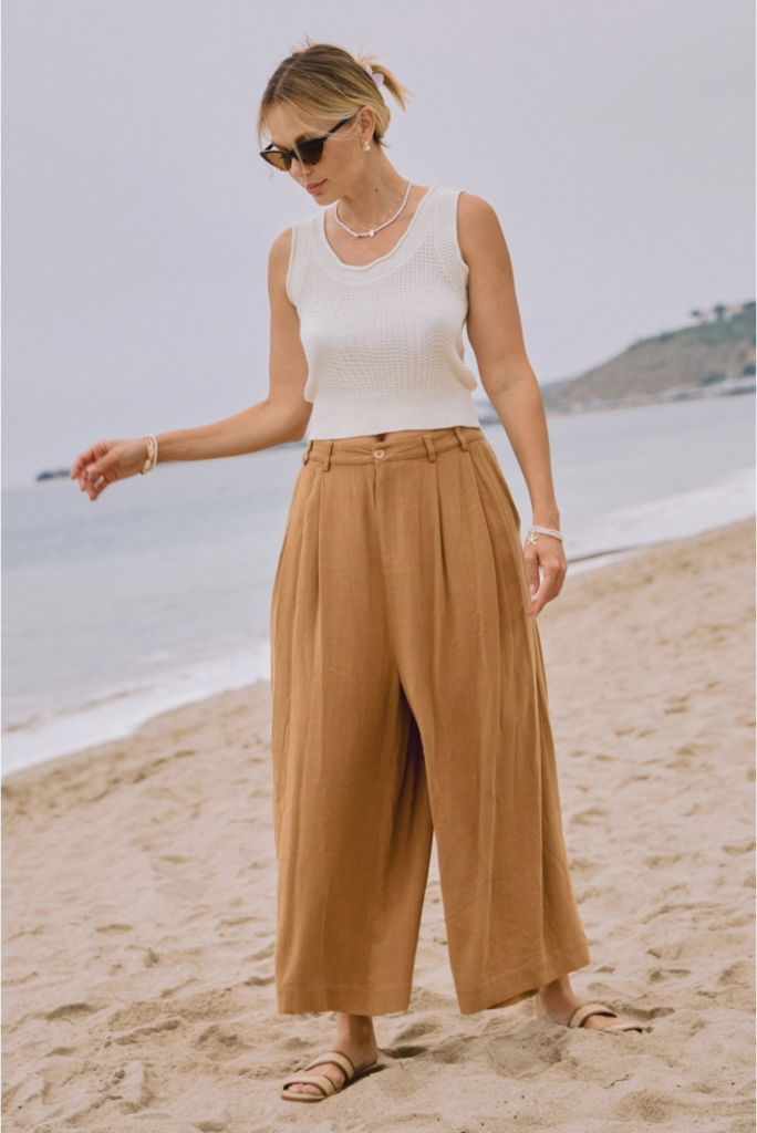 Oddi Acid Washed Cotton Palazzo Pants