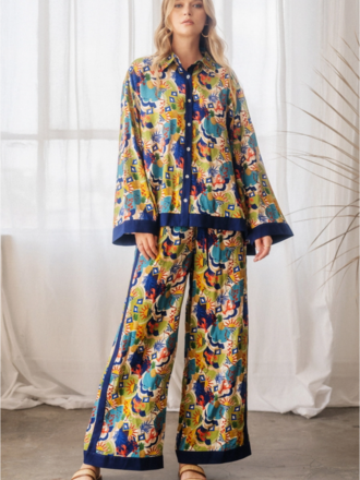 Oddi Conversational Printed Palazzo Pants