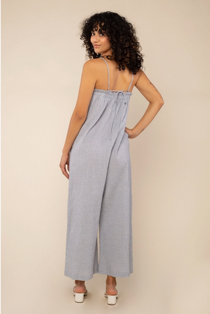 NLT Seersucker Wide Leg Jumpsuit