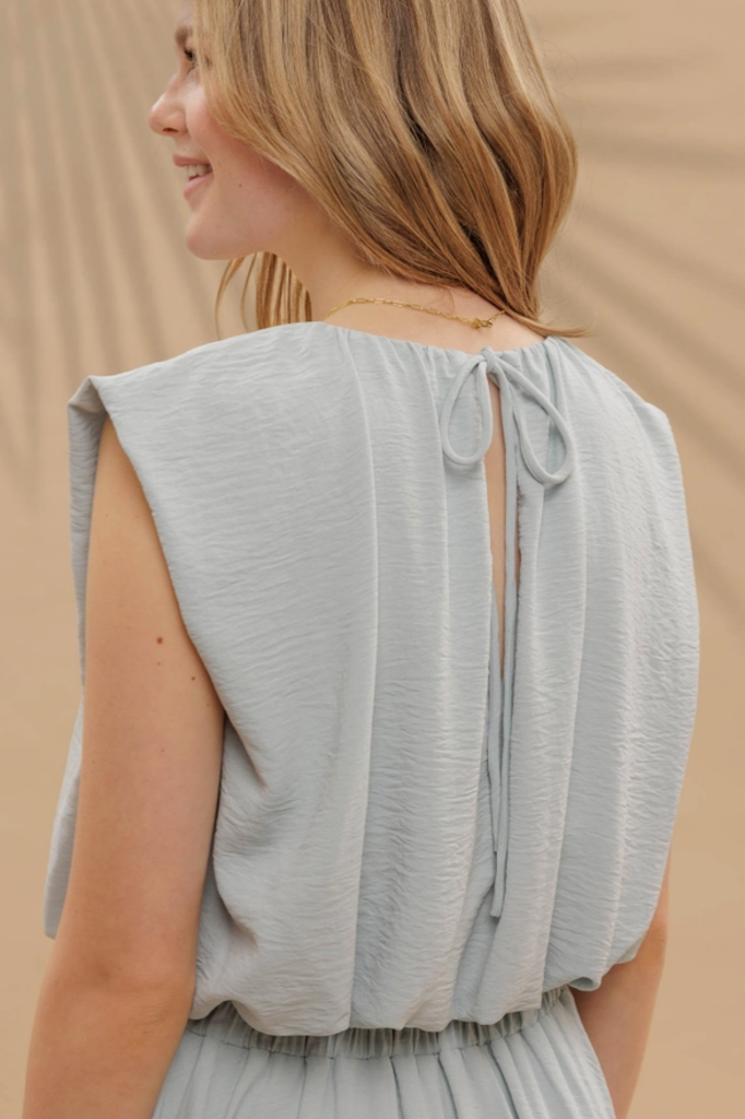 Blu Pepper Sleeveless Balloon Crop Top