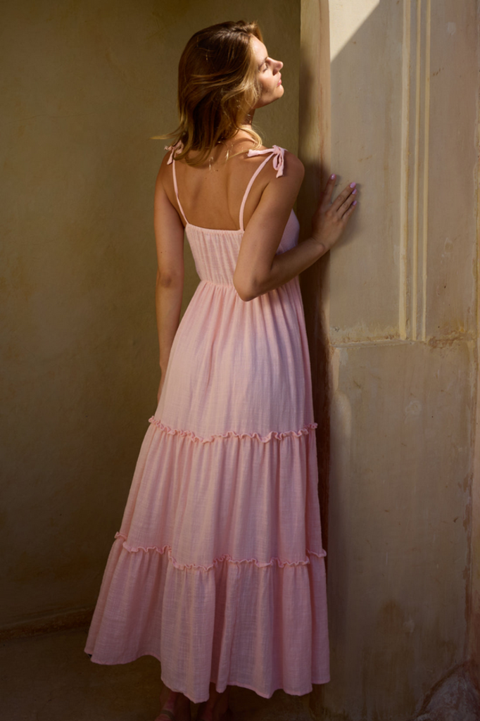 The Home Holiday Home Holiday Stacy Dress in Petal size SMALL