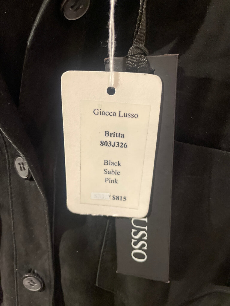 Giacca Lusso Giacca Lusso Britta Black Suede  Shirt Jacket Size Small