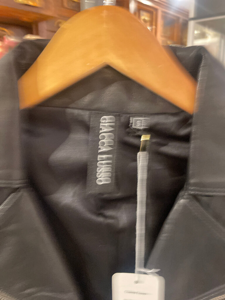 Giacca Lusso Giacca Lusso Britta Black Peplum Moto  Jacket Size Small
