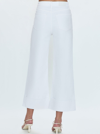 Pistola Pistola Lana Crop Cuffed Jeans in Vivid White  Size 26