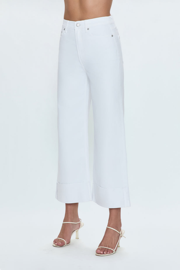 Pistola Pistola Lana Crop Cuffed Jeans in Vivid White  Size 26