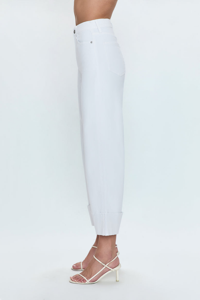 Pistola Pistola Lana Crop Cuffed Jeans in Vivid White  Size 26