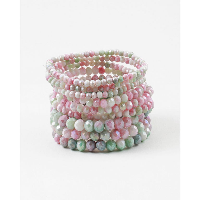 Blue Suede Jewels Colorful Beaded Stretch Bracelet Set