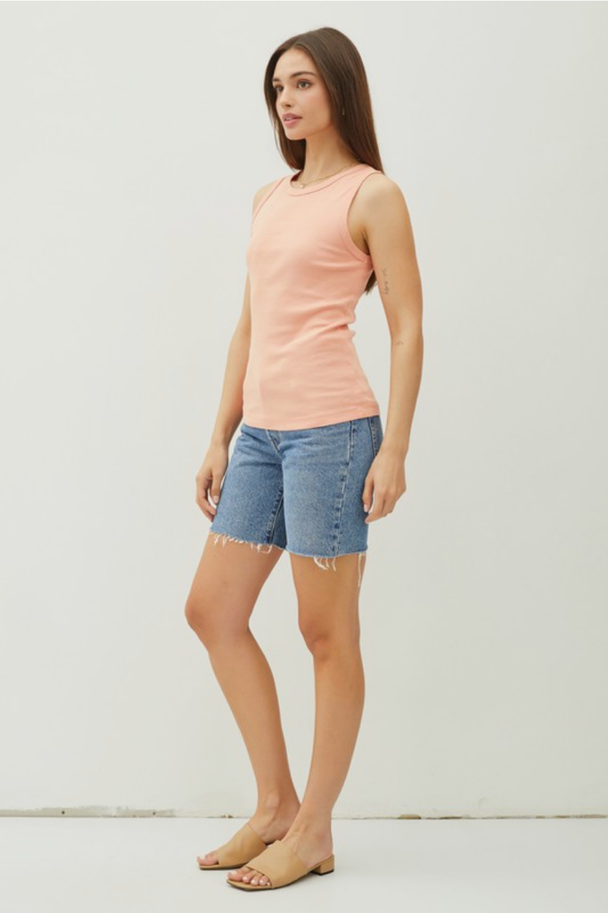 Be Cool Solid Cotton Crew Neck Tank