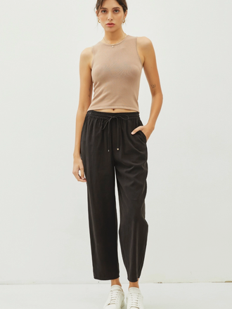 Be Cool High Rise Elastic Drawstring Ankle Pants