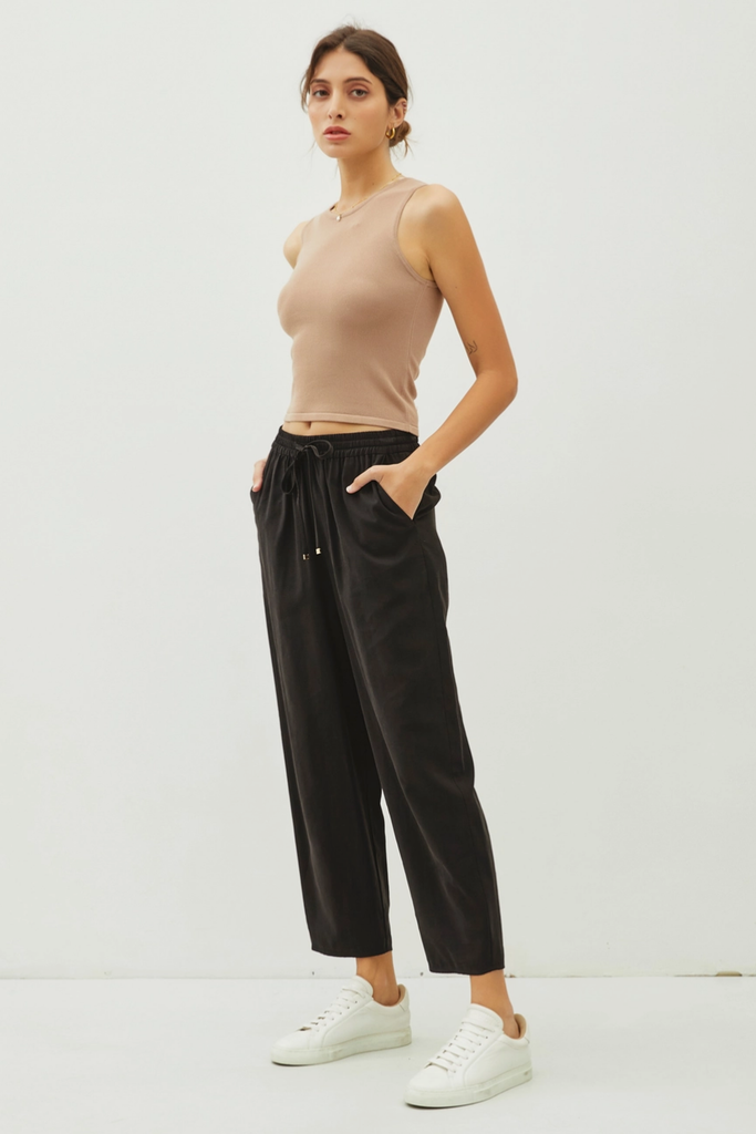 Be Cool High Rise Elastic Drawstring Ankle Pants