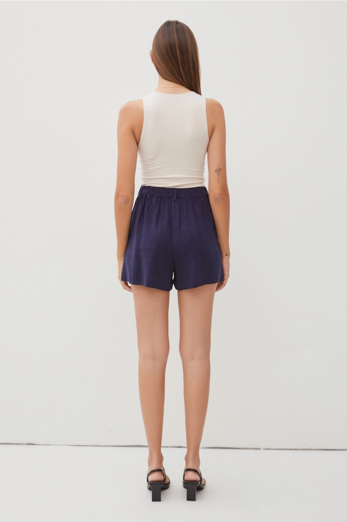 Be Cool Linen Blend Pleated Shorts