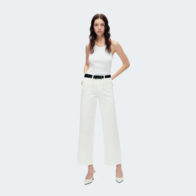 Bayeas High Rise Wide Leg Twill Pants