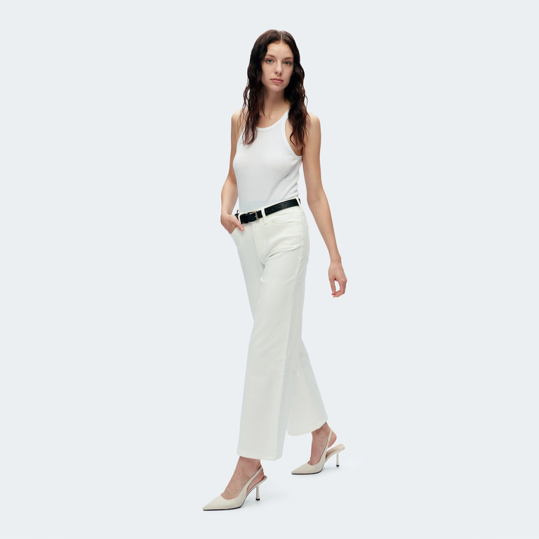 Bayeas High Rise Wide Leg Twill Pants