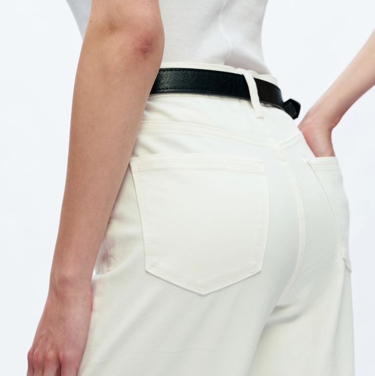 Bayeas High Rise Wide Leg Twill Pants