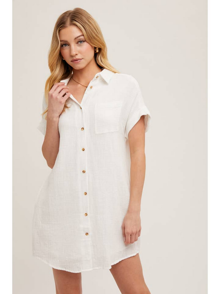 Bluivy Button Up Shirt Dress