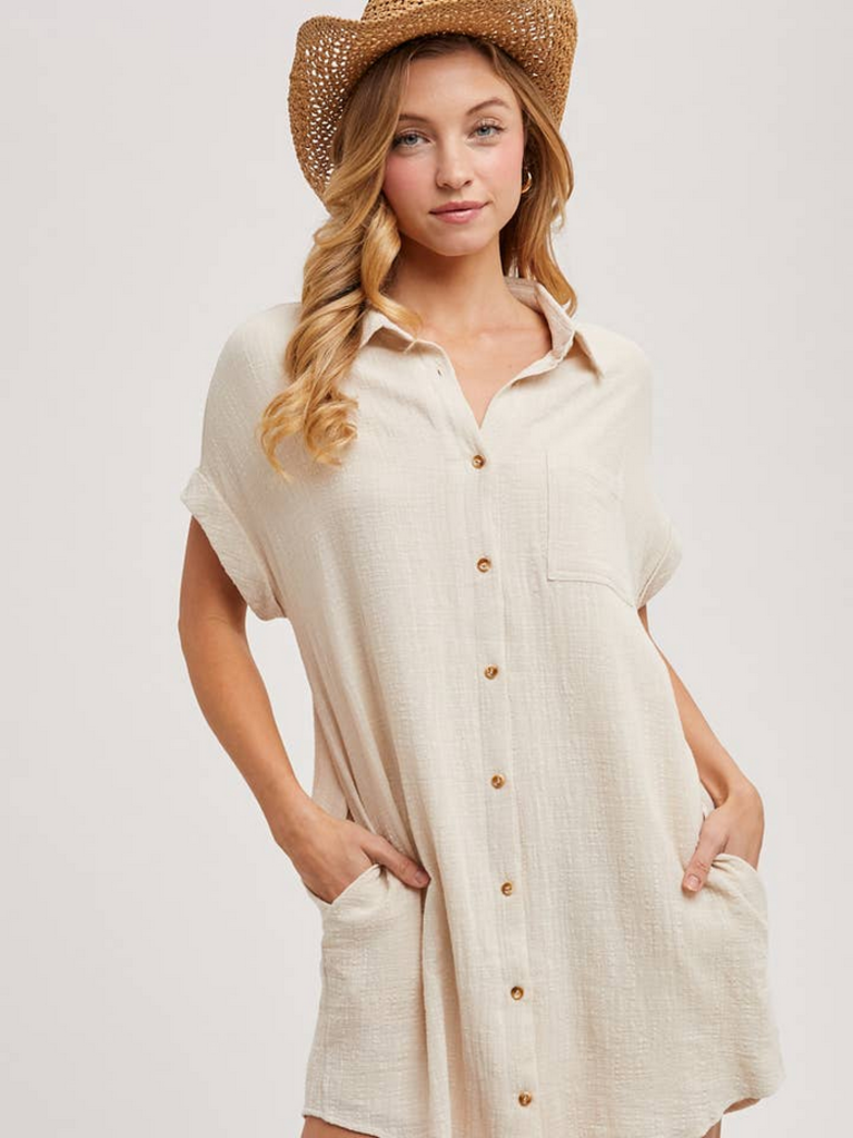 Bluivy Button Up Shirt Dress