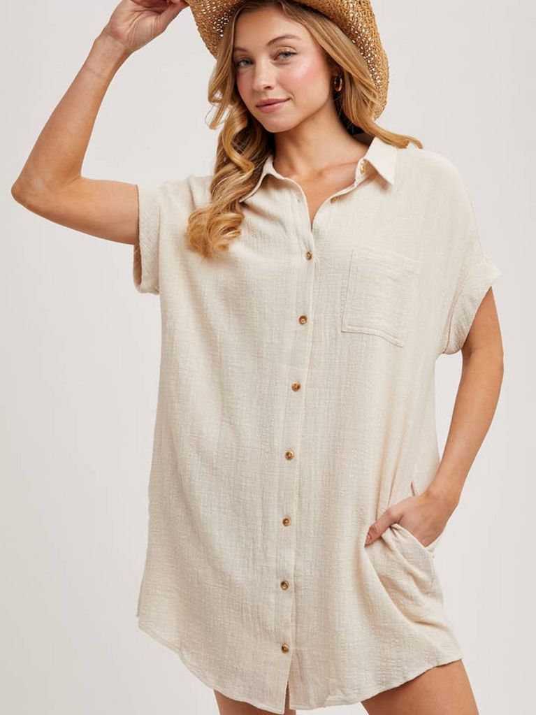 Bluivy Button Up Shirt Dress