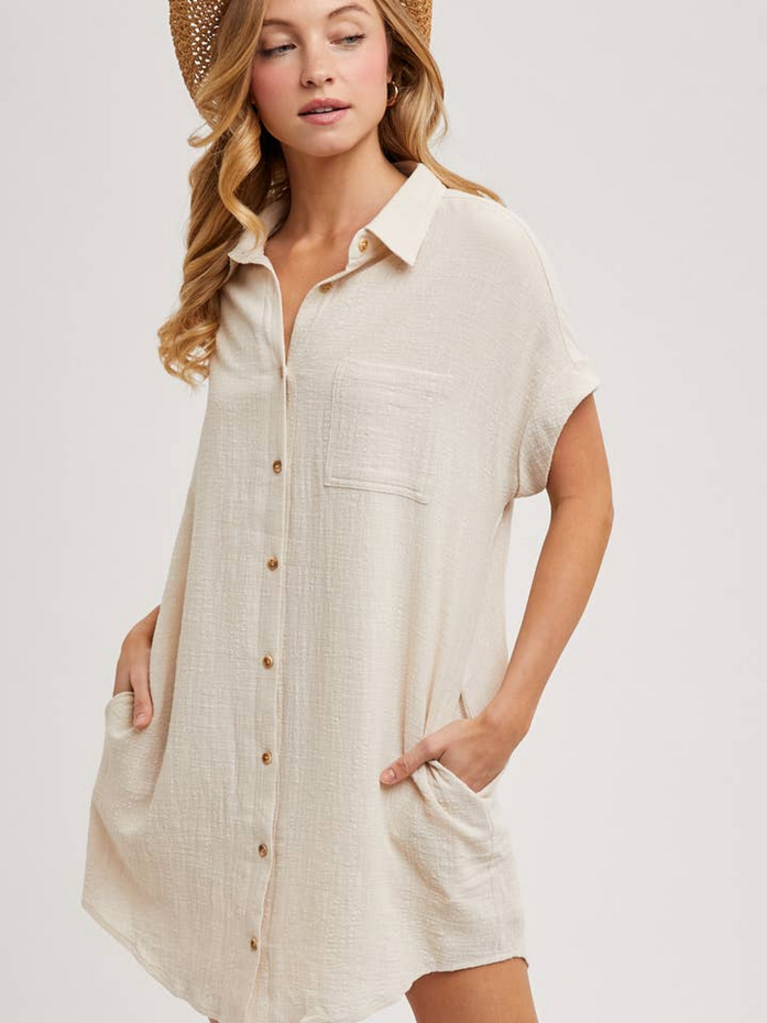 Bluivy Button Up Shirt Dress