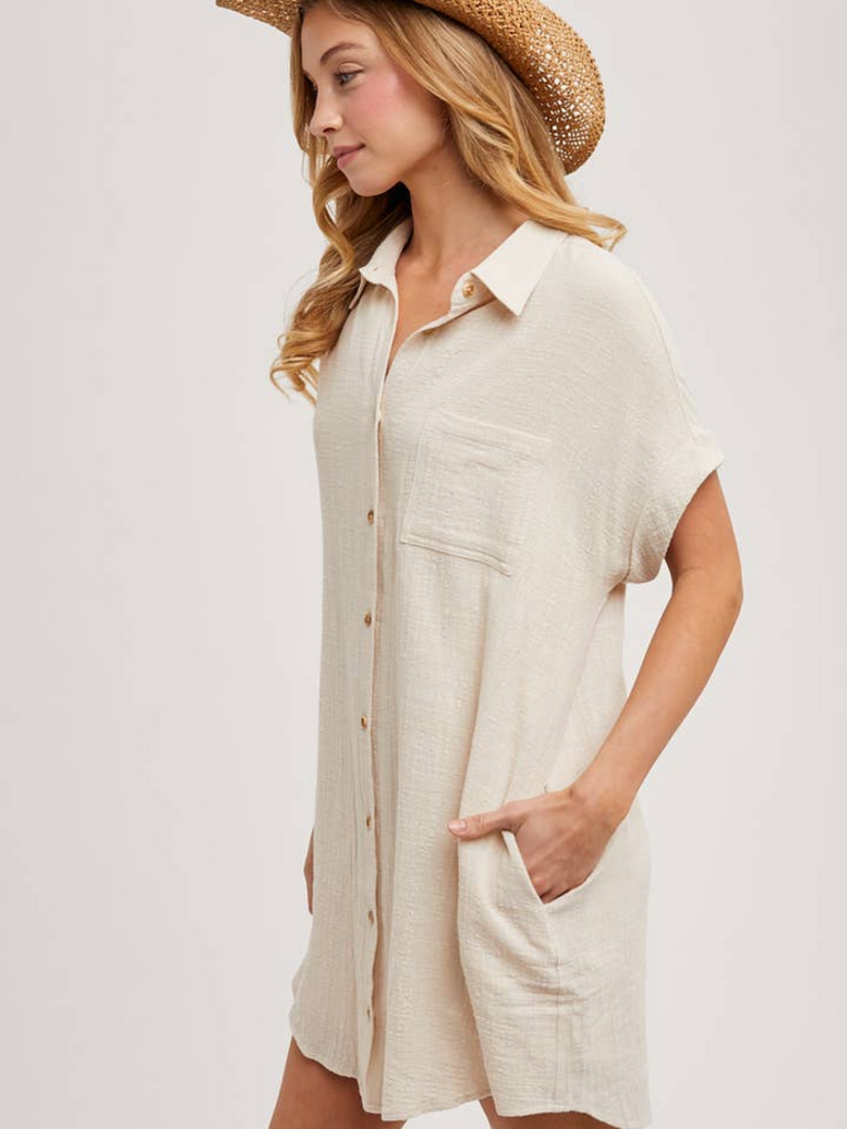 Bluivy Button Up Shirt Dress