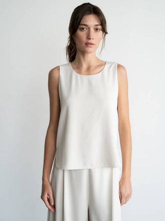 Elle Grey High-Low Sleeveless Blouse