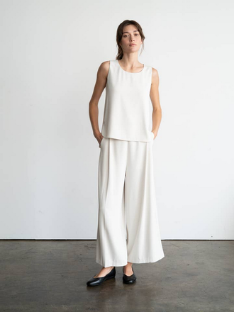 Elle Grey Wide Leg Crop Pants