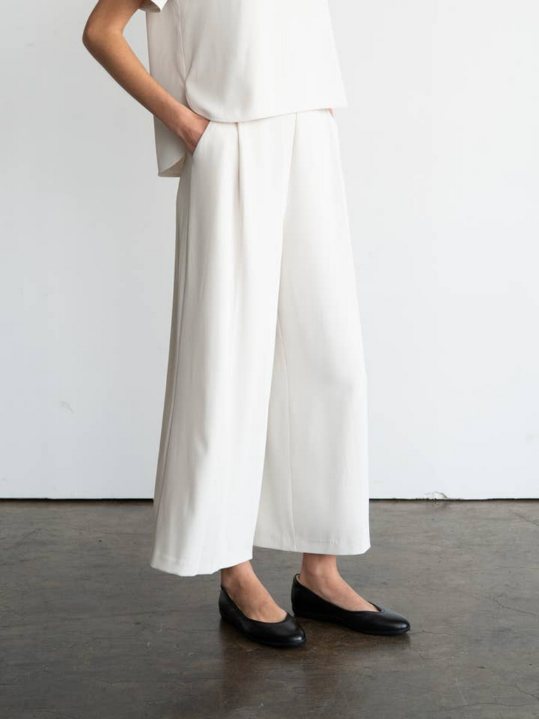 Elle Grey Wide Leg Crop Pants