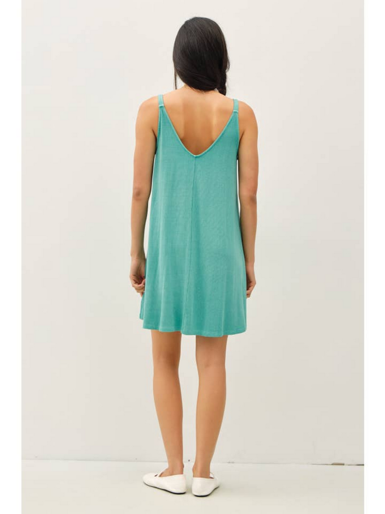 Be Cool Ribbed V-Neck Knit Dress