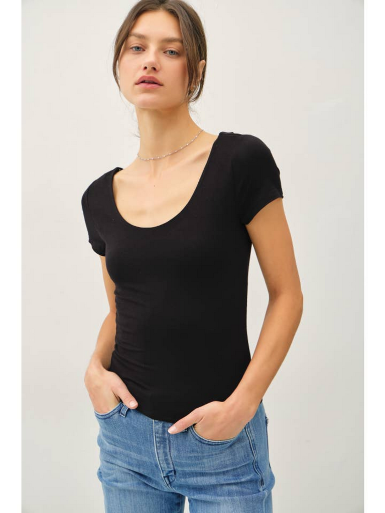 Be Cool Double Lined Scoop Neck Top