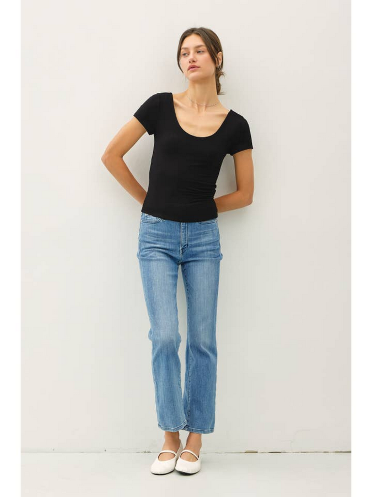 Be Cool Double Lined Scoop Neck Top