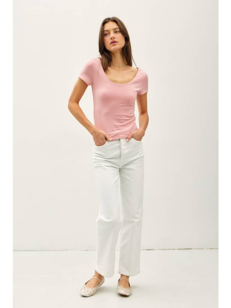 Be Cool Double Lined Scoop Neck Top