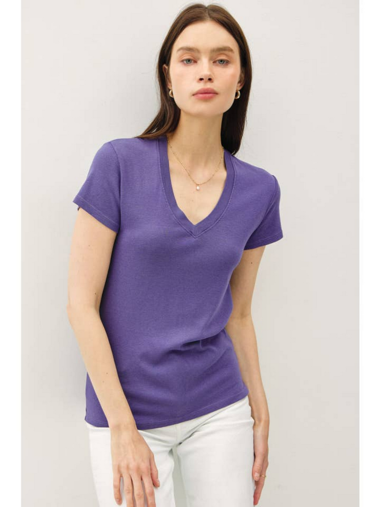Be Cool Classic V-Neck Short Sleeve Slim T-Shirt