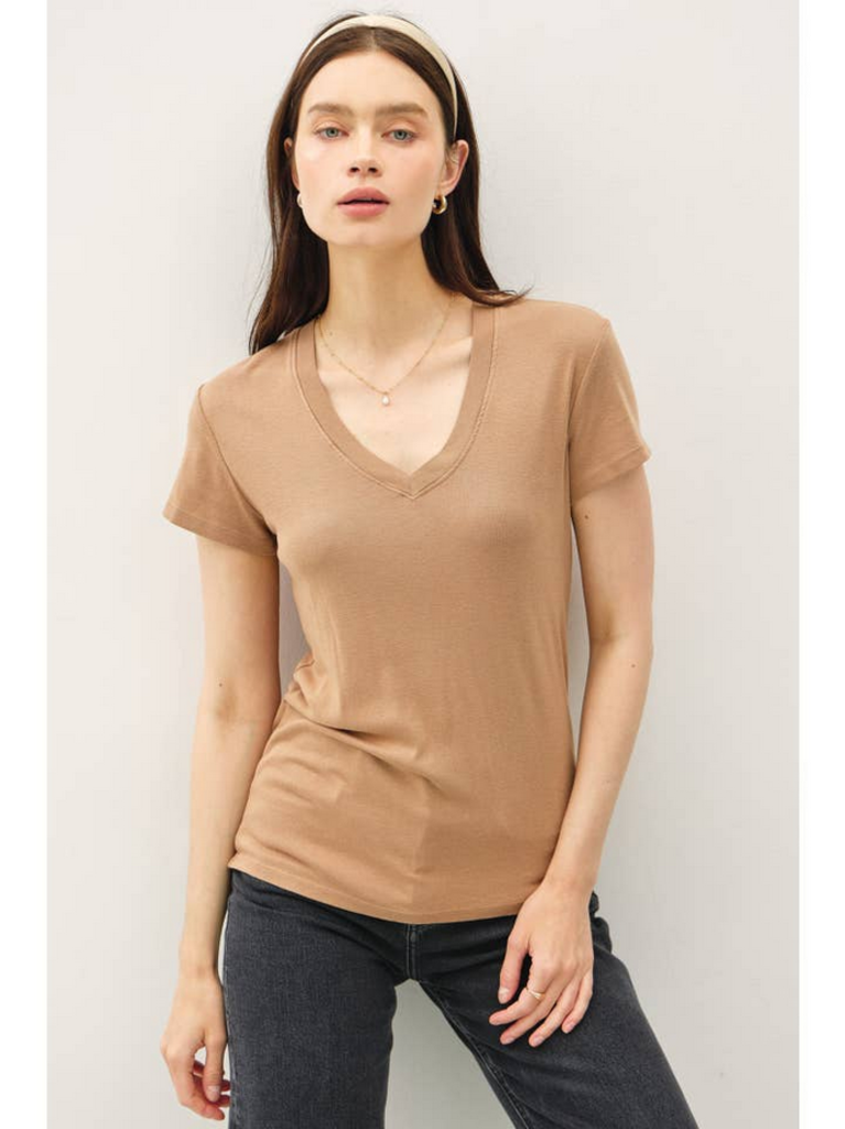 Be Cool Classic V-Neck Short Sleeve Slim T-Shirt