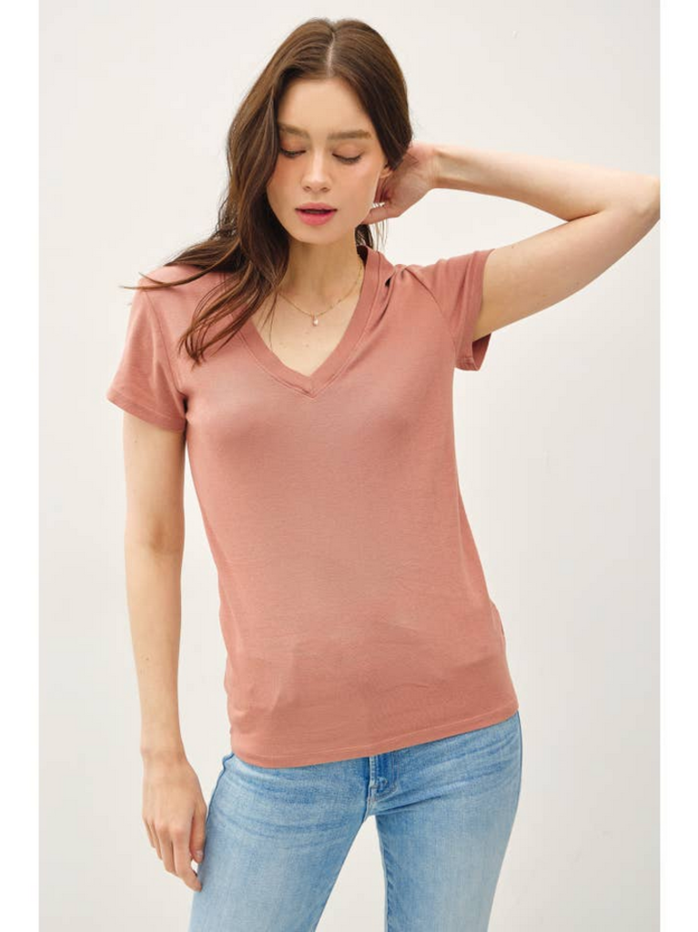 Be Cool Classic V-Neck Short Sleeve Slim T-Shirt