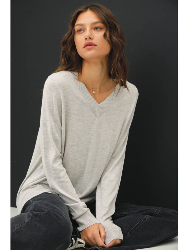 Be Cool Cashemere Blend V-Neck Sweater