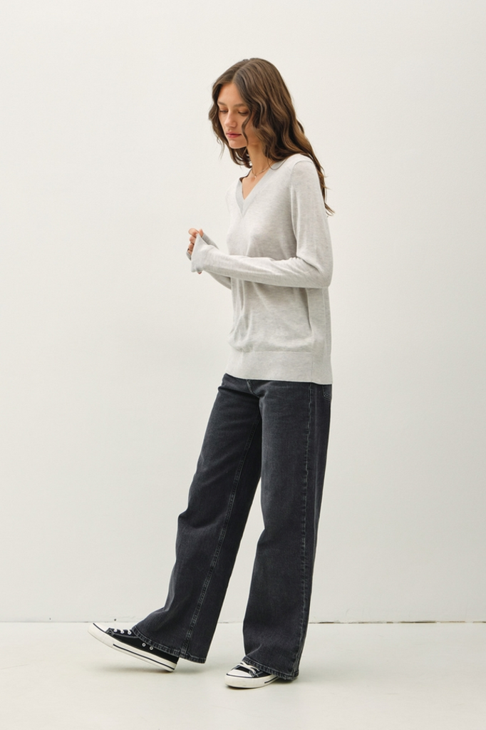 Be Cool Cashemere Blend V-Neck Sweater