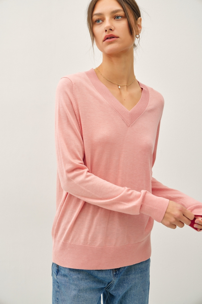 Be Cool Cashemere Blend V-Neck Sweater