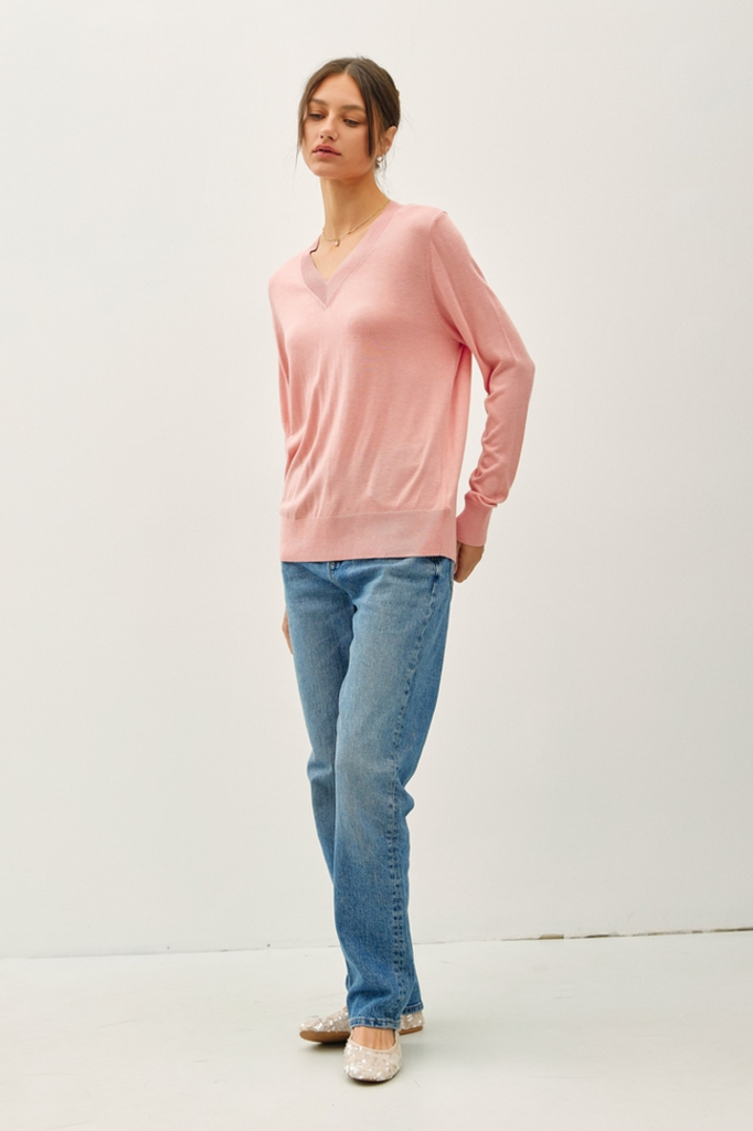 Be Cool Cashemere Blend V-Neck Sweater