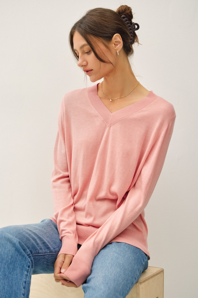 Be Cool Cashemere Blend V-Neck Sweater