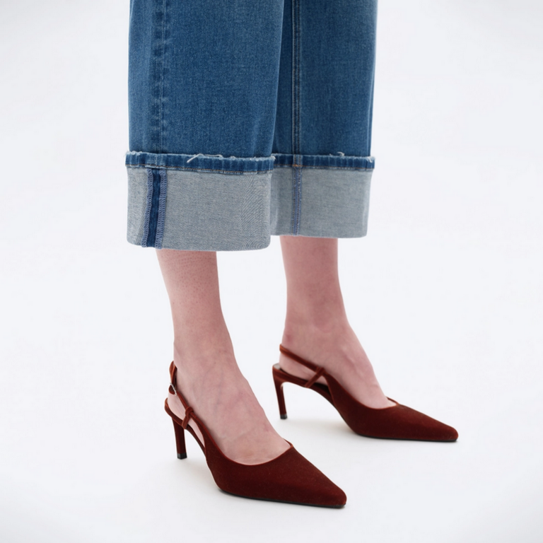 Bayeas Low Rise Straight Leg Cuffed Jeans