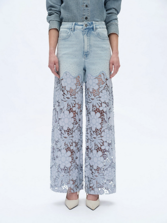 Bayeas Super High Rise Wide Leg Lace Jeans Bayeas Super High Rise Wide Leg Lace Jeans