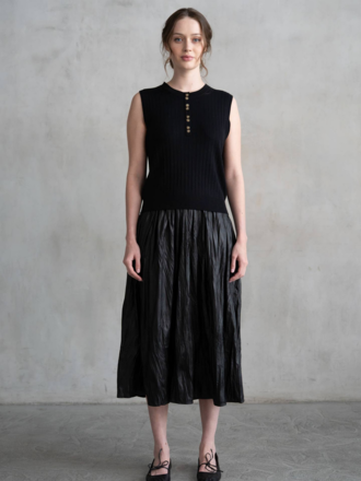 Elle Grey Shirred Skirt